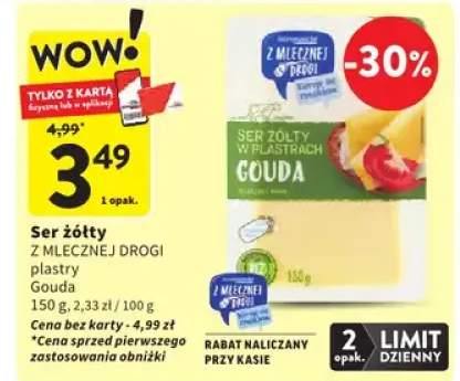 Ser żółty w plastrach Gouda