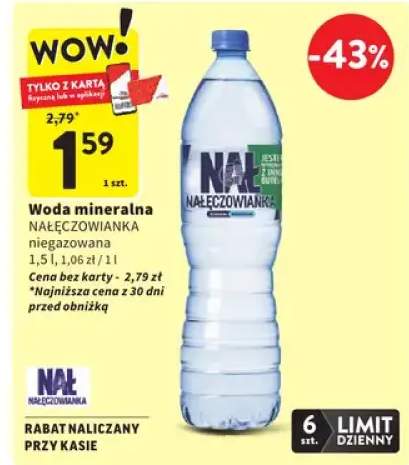 Woda mineralna niegazowana