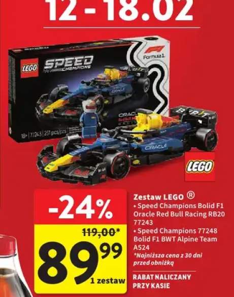 Zestaw LEGO Speed Champions Bolid F1 Oracle Red Bull Racing RB20 77243