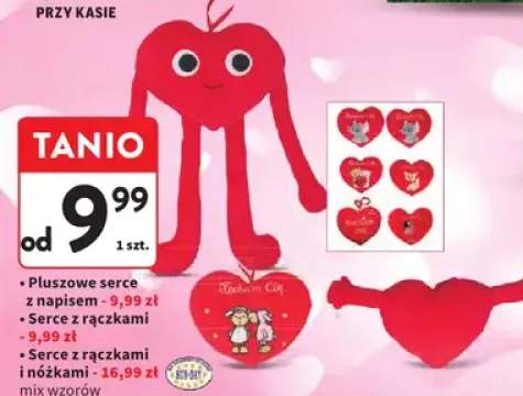 Pluszowe serce z napisem