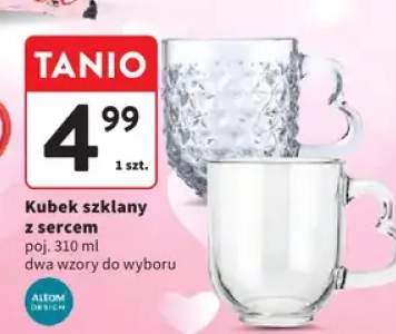Kubek szklany z sercem dwa wzory do wyboru