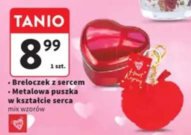 Metalowa puszka w kształcie serca mix wzorów