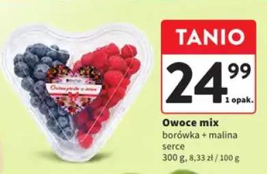 Owoce mix borówka + malina serce
