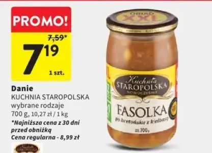 Danie fasolka w przecierze z kiełbasą