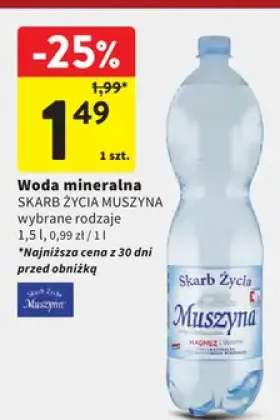 Woda mineralna niegazowana