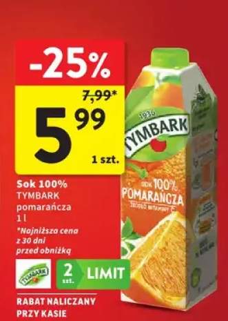 Sok 100% pomarańcza