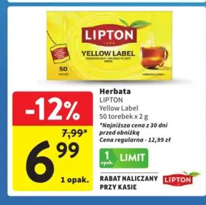 Herbata Yellow Label 50 torebek x 2 g