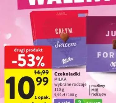 Czekoladki Milka wybrane rodzaje