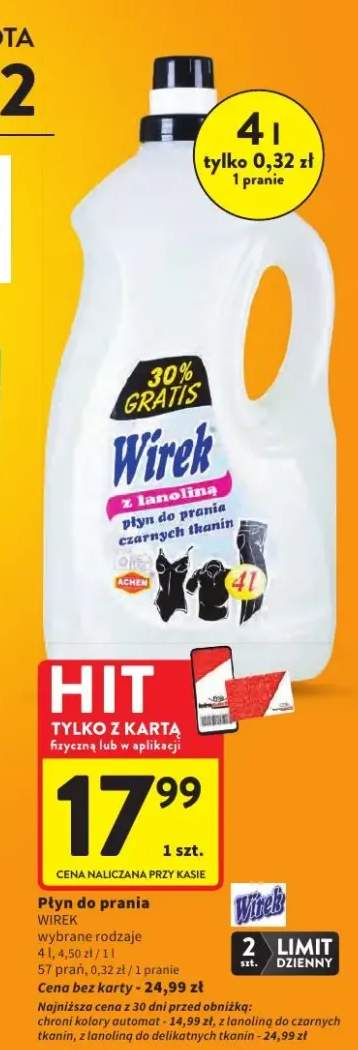 Płyn do prania czarnych i kolorowych tkanin Lanolin