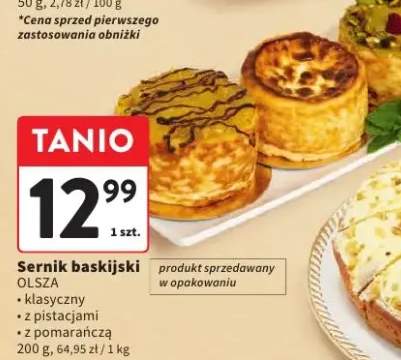 Sernik baskijski z pistacjami