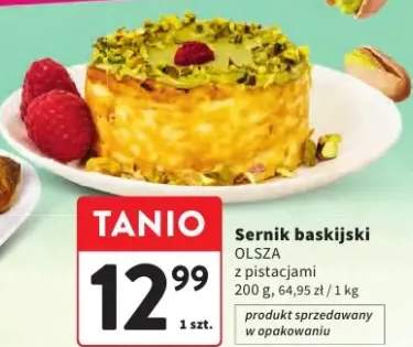 Sernik baskijski z pistacjami