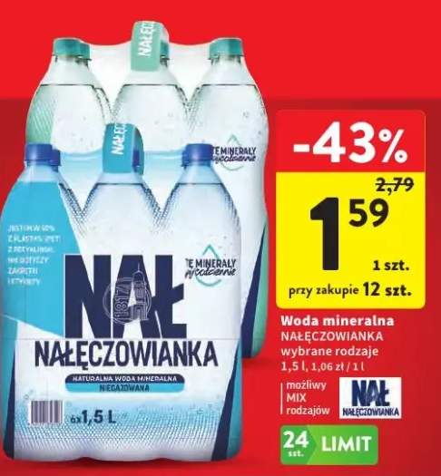 Woda mineralna gazowana możliwy MIX rodzajów