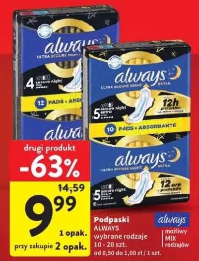 Podpaski Ultra Secure Night