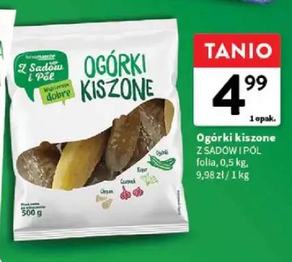 Ogórki kiszone z sadów i pól folia