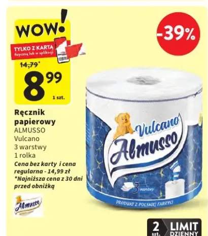 Ręcznik papierowy Vulcano 3 warstwy 1 rolka