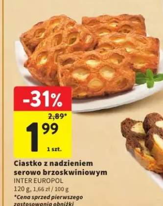 Ciastko z nadzieniem serowo brzoskwiniowym