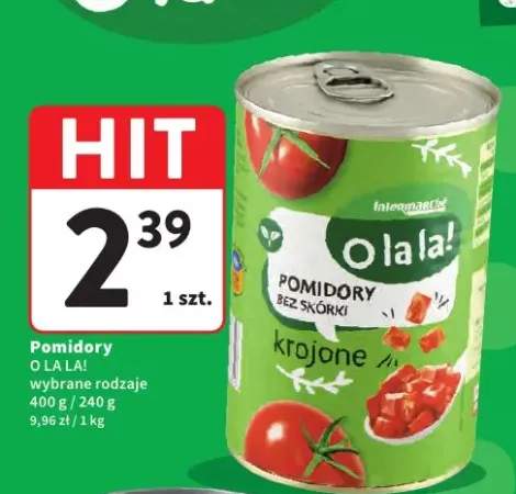 Pomidory bez skórki krojone wybrane rodzaje