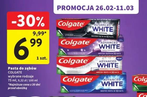 Pasta do zębów Advanced White wybrane rodzaje