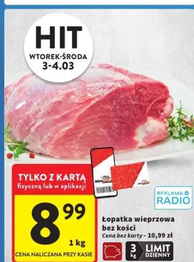 Łopatka wieprzowa bez kości