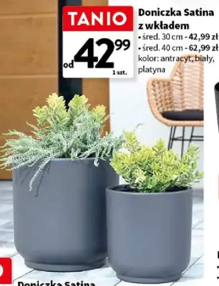 Doniczka Satina z wkładem