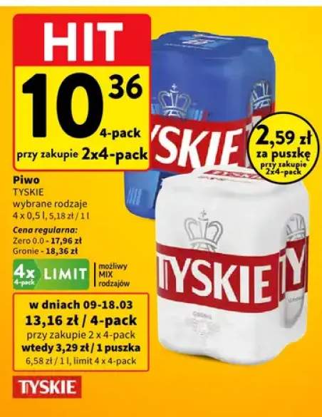 Piwo wybrane rodzaje 4-pack