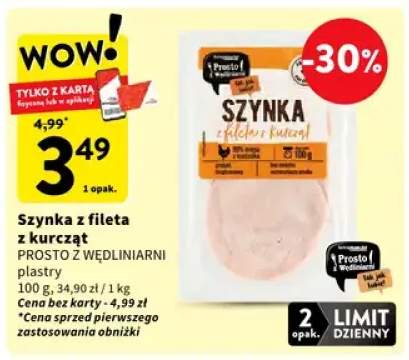 Szynka z fileta z kurczak plastry