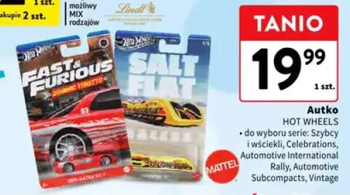Autko Hot Wheels do wyboru serie: Szybcy i wściekli, Celebratory, Automotive International Rally, Automotive Subcompacts, Vintage