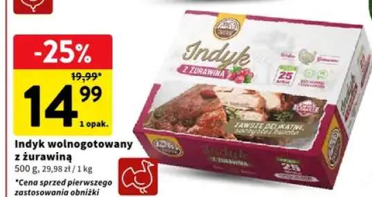 Indyk wolnogotowany z żurawiną 500g, 29,98zł/1kg