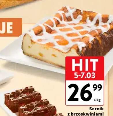 Sernik z brzoskwiniami