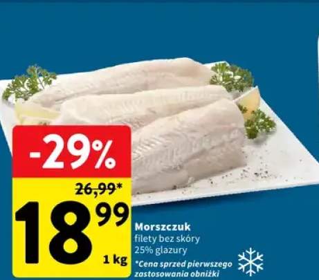 Morszczuk filety bez skóry 25% glazury