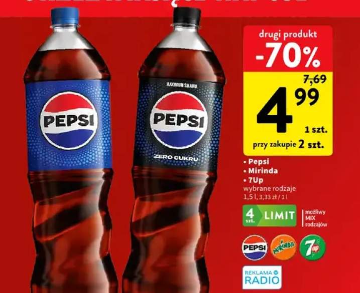 Napój gazowany Pepsi / Mirinda / 7Up