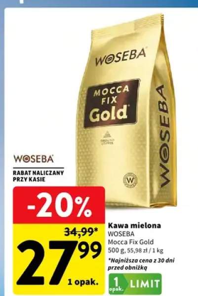 Kawa mielona Mocca Fix Gold