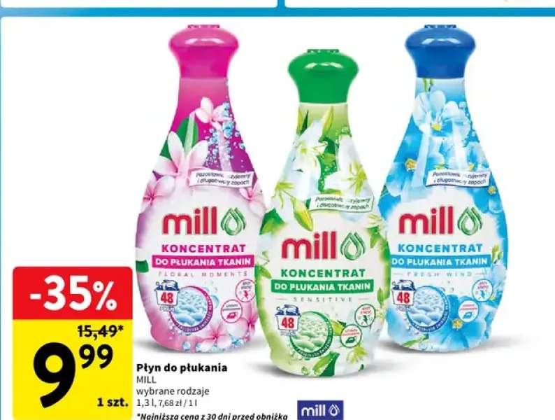 Płyn do płukania Mill wybrane rodzaje