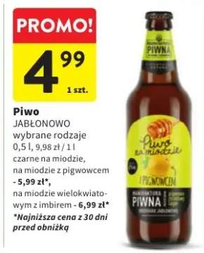 Piwo wybrane rodzaje, czarne na miodzie, na miodzie z pigwowcem, na miodzie wielokwiatowym z imbirem