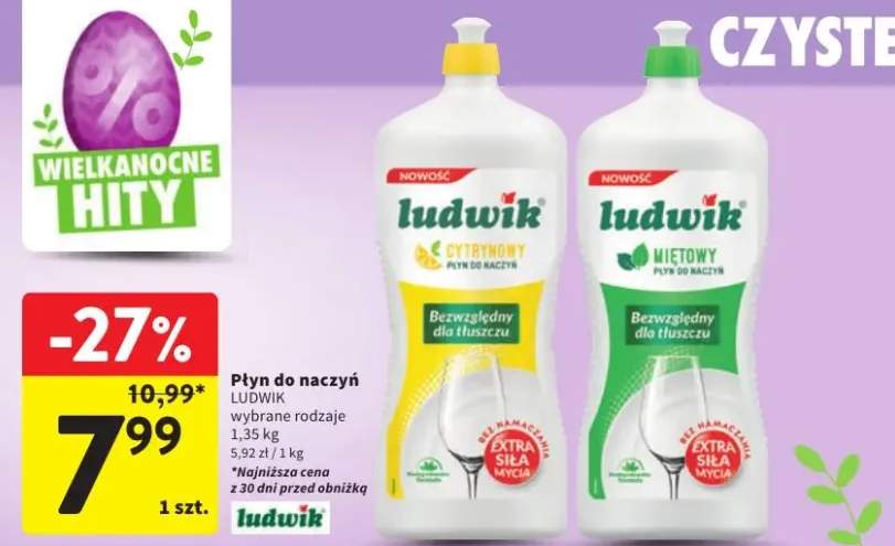 Płyn do naczyń cytrynowy lub miętowy