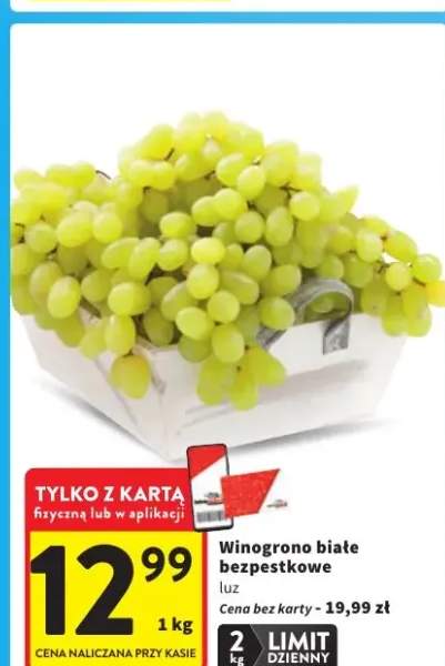 Winogrono białe bezpestkowe luz