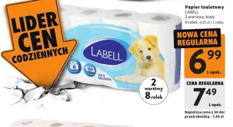 Papier toaletowy biały 2 warstwy