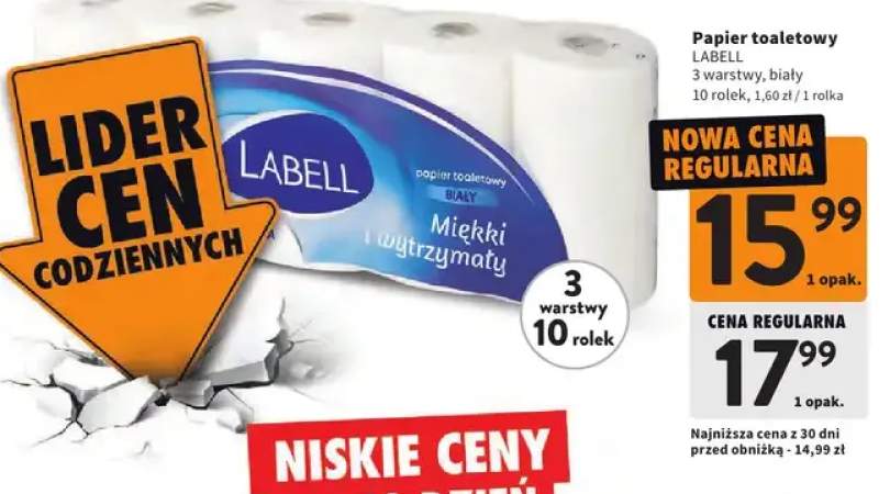 Papier toaletowy biały 3 warstwy