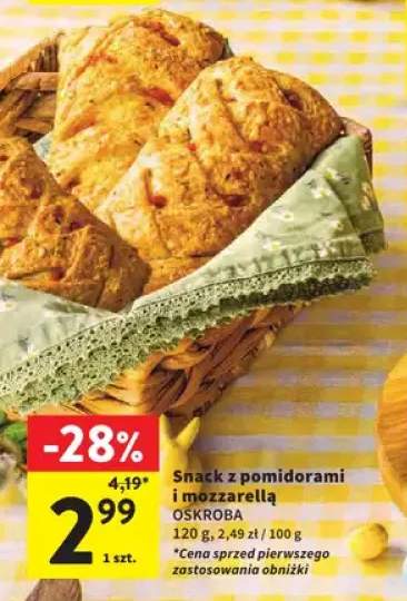 Snack z pomidorami i mozzarellą