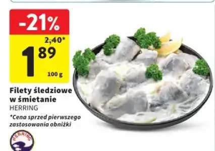 Filety śledziowe w śmietanie