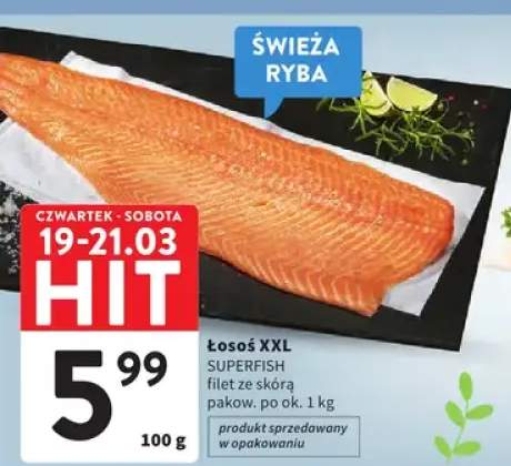 Łosoś XXL filet ze skórą pakow. po ok. 1 kg