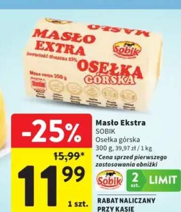 Masło ekstra osełka górska