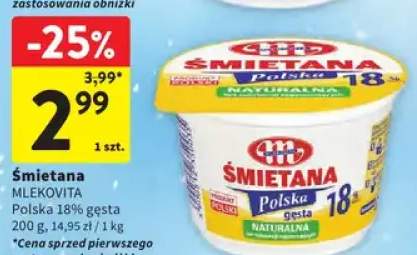 Śmietana Polska 18% gęsta