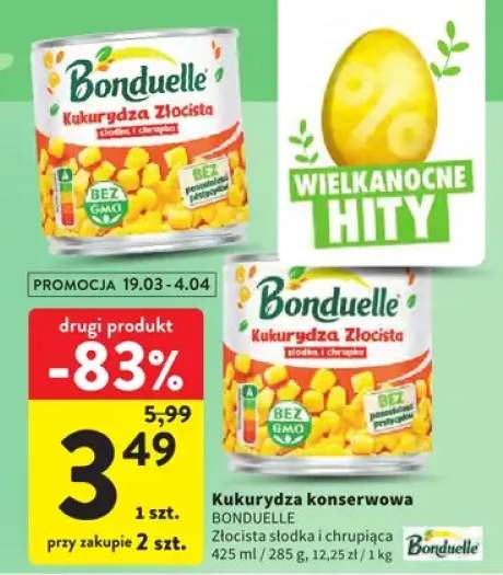 Kukurydza konserwowa złocista słodka i chrupiąca