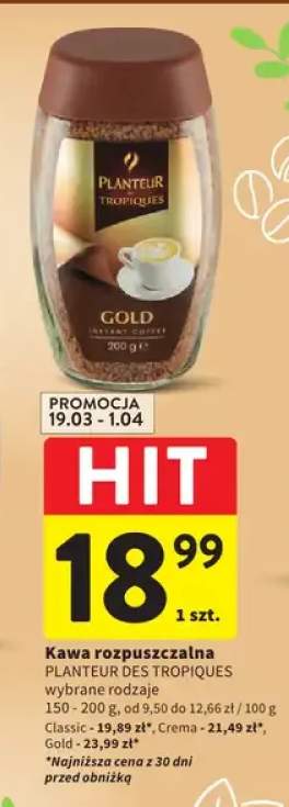 Kawa rozpuszczalna wybrane rodzaje Classic, Crema, Gold