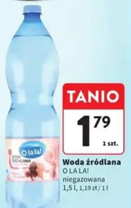 Woda źródlana niegazowana
