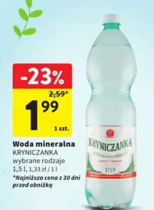 Woda mineralna wybrane rodzaje