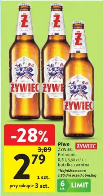 Piwo Premium butelka zwrotna