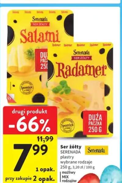 Ser żółty plastry wybrane rodzaje