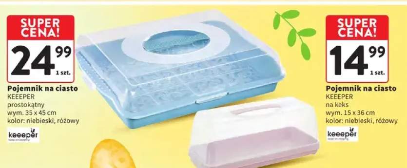 Pojemnik na ciasto prostokątny